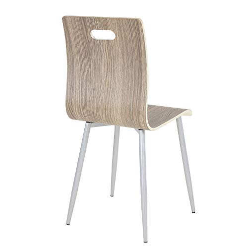 Albatros Silla de Cocina y de Comedor Turin, Set de 4 sillas, Nogal, de Madera contrachapada
