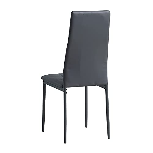 Albatros Silla de Comedor Rimini, Set de 6, Gris, SGS Probado