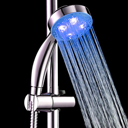Alcachofa de ducha con luces led de 7 colores, alcachofa ducha led, AUA cambia los colores de la cabeza de ducha 7 gradualmente cambiando automáticamente