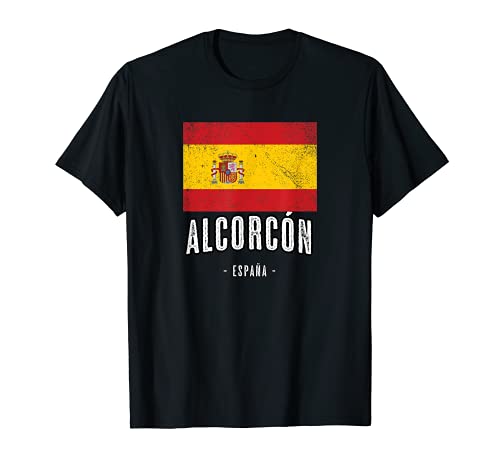 Alcorcón España | Souvenir Linda Ciudad - Bandera Española - Camiseta