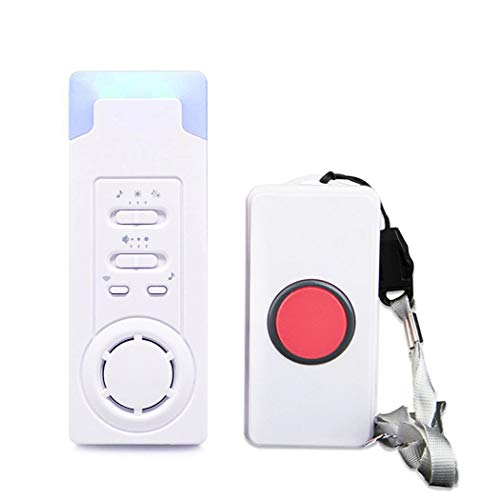 ALEENFOON InaláMbrico Buscapersonas Personas Mayores BotóN De Llamada Alarma InaláMbrica Hogar Beeper Sistema De Alarma para Casa Alerta Seguridad Alarma Llamada De Emergencia, 1 in 1