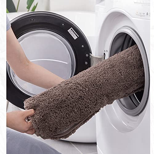 Alfombra Baño Marrón, Alfombra Baño Antideslizante, Alfombra Baño de Microfibra Suave, Alfombra Ducha Absorbente, Alfombra Ducha Lavables en Lavadore, Alfombra Cuarto Ducha Cocina 40x60cm