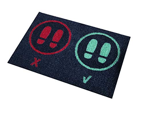 Alfombra desinfectante Calzado - Felpudo Limpia Zapatos para la Entrada, moqueta higienizante (40_x_68_cm)