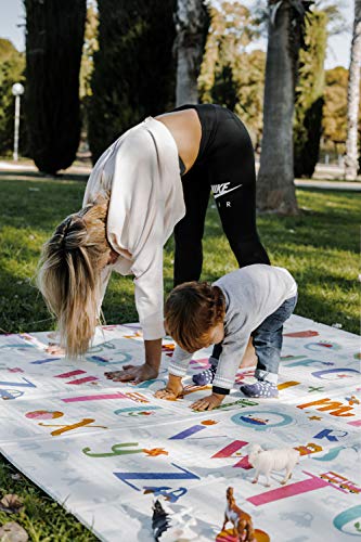 Alfombra infantil plegable Suelo para bebes acolchado 2 caras 180 cm x 200 cm (Modelo 2)
