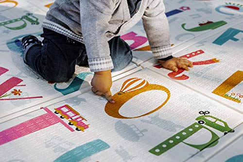 Alfombra infantil plegable Suelo para bebes acolchado 2 caras 180 cm x 200 cm (Modelo 2)