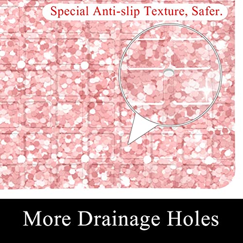 Alfombrilla antideslizante para bañera de bebé, antideslizante, con ventosas, báscula roja, bañeras, masaje, ducha