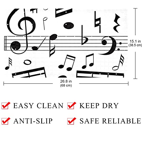 Alfombrilla antideslizante para bañera de bebé, antideslizante, con ventosas, notas musicales, básculas de baño, bañeras de masaje