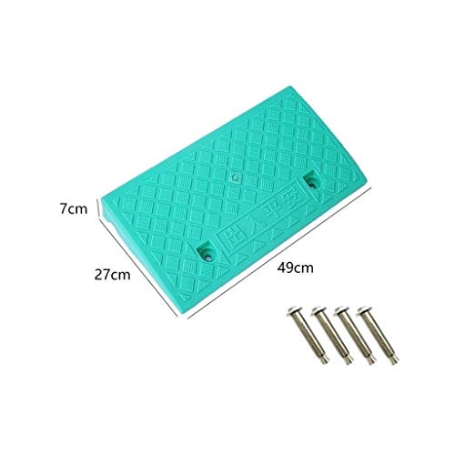 Alfombrilla para jardín de infantes, alfombrilla triangular de plástico antideslizante, entrada para el aula, rampas para el umbral, para sillas de ruedas, para discapacitados, verde (color verde, tam