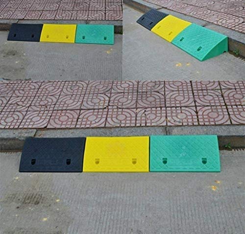 Alfombrilla para jardín de infantes, alfombrilla triangular de plástico antideslizante, entrada para el aula, rampas para el umbral, para sillas de ruedas, para discapacitados, verde (color verde, tam