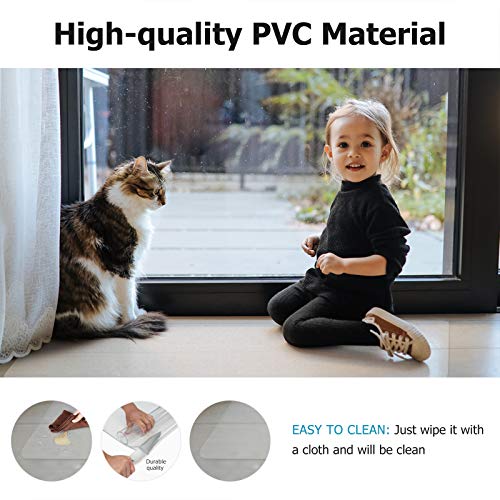 Alfombrilla Transparente para Silla Protector Suelo para Piso de Oficina PVC Protector de Piso para Computadora de Oficina Antideslizante Durable para Protector de Alfombra para Piso Duro 90 x 120cm