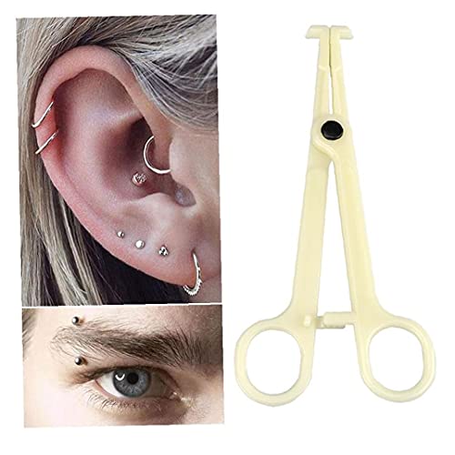 Alicates herramienta piercing tatuaje del labio del oído del ombligo nariz Lengua tabique pinza para grapas la apertura del anillo y cierre de los alicates de acero inoxidable (alicates diagonales)