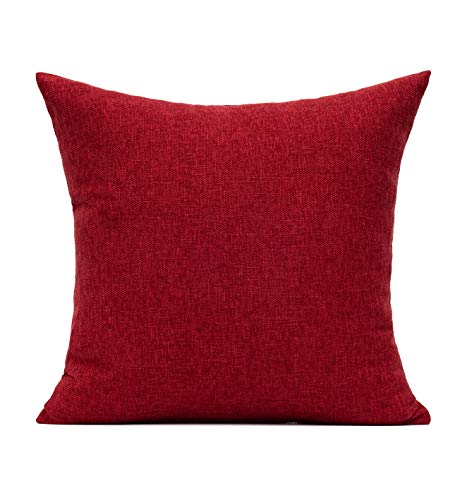 All Smiles Rojo Claro burdeos Exterior Fundas de cojín y de Almohada Decorativas para Patio Decoración del Hogar de Navidad Para Sofá y Cama de 45x45CM，2PC