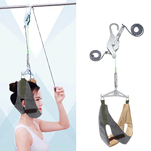 ALLWIN Kit De Tracción De Cuello para Colgar En La Puerta Cuello Transpirable Slingtractor Stretch Estirador De Corrección Cervical Ajustable Herramienta para El Cuidado del Cuello