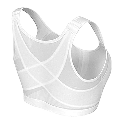 ALMAK Sujetador de apoyo de postura inalámbrico transpirable cierre frontal ropa interior ajustable cierre frontal comodidad completa para mujeres yoga deportes