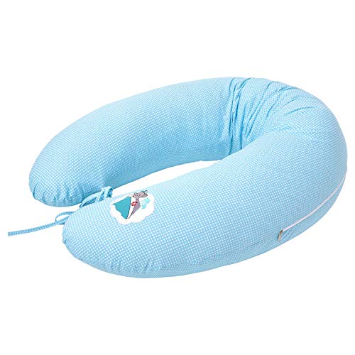 Almohada de enfermería, cojín de lactancia, de calidad, marca SeiDesign 170 x 30 cm, que consiste en el llenado de bolas de fibra - muy suave y cómodo. Cierre de la funda con cremallera y bordado de alta calidad.