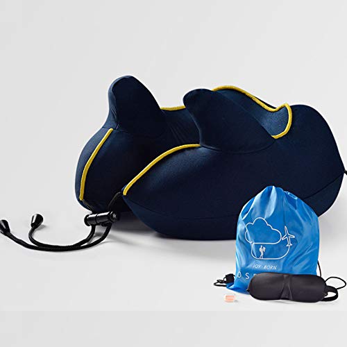 Almohada de viaje,1 piezas Almohada de Cuello Cuello Collarin Cervical Viaje Cojin Cuello Avion Cervical Reposa Cabeza Viaje Almohada de Descanso Almohada,para Viajes y Uso al Aire Libre,28*26*13cm