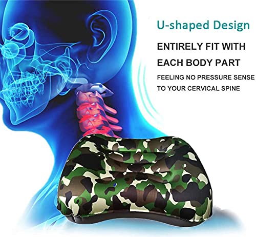 Almohada Hinchable de Playa, Almohada Camping,Manual Pressure, Almohada de Viaje Inflable,Almohada Inflable Ultraligera,Almohadas De Inflado Ergonómicas,Adecuado para Camping Playa,Viajes, Montañismo