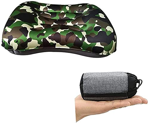 Almohada Hinchable de Playa, Almohada Camping,Manual Pressure, Almohada de Viaje Inflable,Almohada Inflable Ultraligera,Almohadas De Inflado Ergonómicas,Adecuado para Camping Playa,Viajes, Montañismo