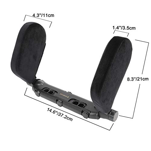 Almohada para reposacabezas de asiento de coche, almohada de espuma viscoelástica de terciopelo suave para el cuello para niños y adultos, ajustable en ambos lados, Duerme mejor en el coche