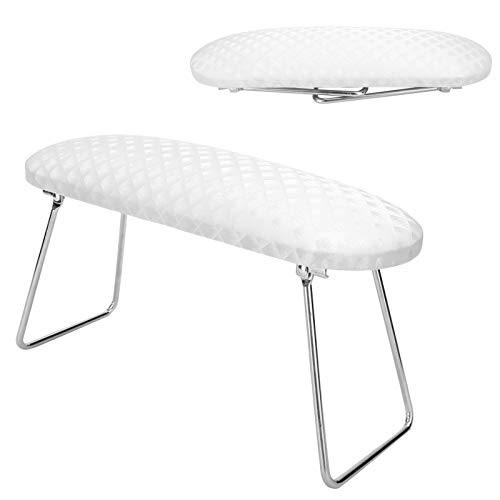 Almohada Soporte de mano para manicura, cómodo cojín para reposo de manos para decoración de uñas, engrosado para la tienda de decoración de uñas para el hogar(white)