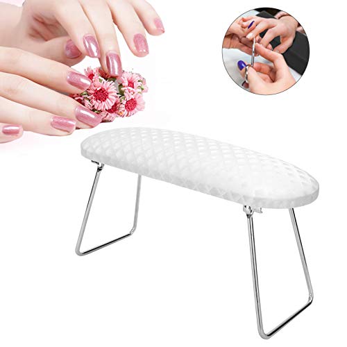 Almohada Soporte de mano para manicura, cómodo cojín para reposo de manos para decoración de uñas, engrosado para la tienda de decoración de uñas para el hogar(white)