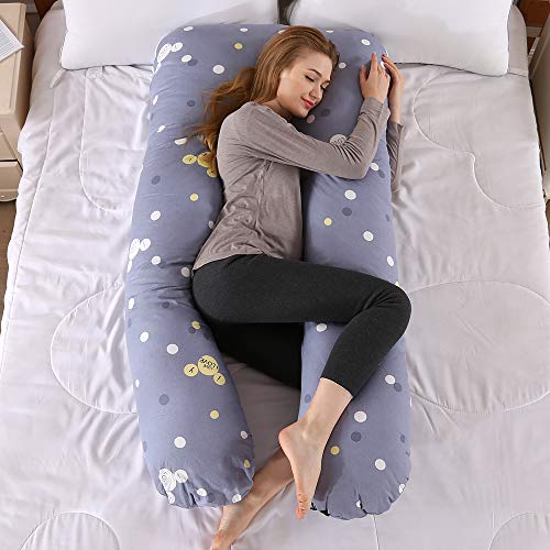 Almohadas de Embarazo con Funda Lavable, Cuerpo Completo en Forma de U Almohada de Maternidad Cómoda y Relajante (MiG)