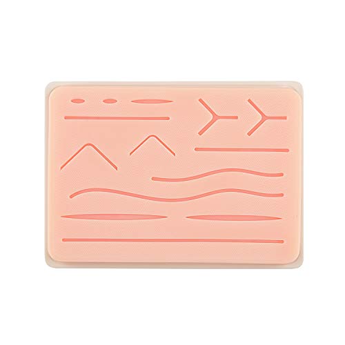 Almohadilla de sutura de 3 capas mejorada con heridas, para practicar suturas. – No se separa, rasga o rompe fácilmente (con base antideslizante)