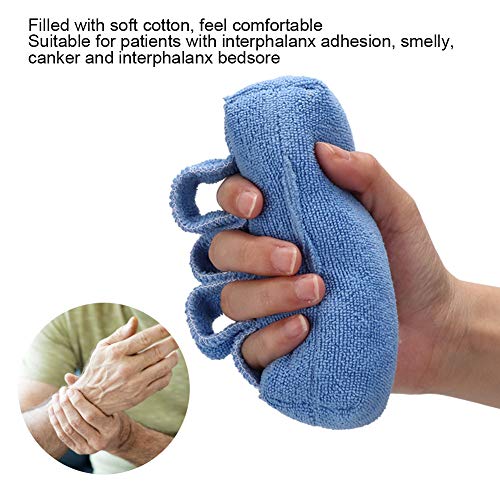 Almohadilla para separar los dedos de los ancianos, Almohadilla para separar los dedos Cómodo a largo plazo para las úlceras bucales y las úlceras por decúbito interfalángico(Light blue)