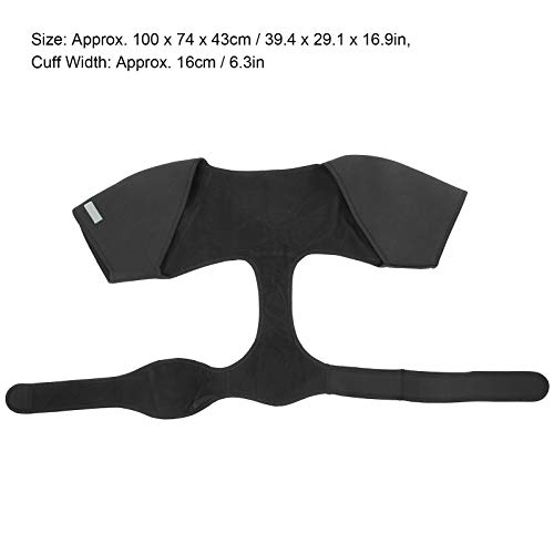Almohadilla térmica para hombros, cinturón calefactor eléctrico 2 en 1 para hombros y cintura, soporte calefactor para hombros y cintura para manguito rotador, cápsula articular, lesión del tendón del