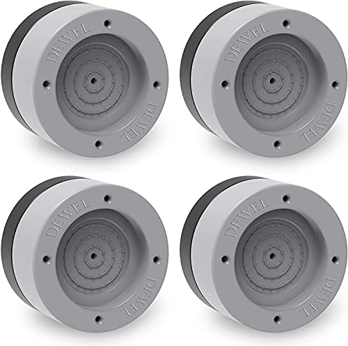 Almohadillas Antivibraciones para Lavadoras, 4 Piezas Soporte de Goma antivibracion/Amortiguador de vibraciones, Antideslizantes, Reducir Ruido, Piezas accesorios para pies lavadora y secadora