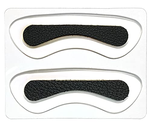 Almohadillas de gel para zapatos de mujer para talón de silicona fachadas, inflamación de las cortinas de Aquiles, talón de gel y cojín absorbente, protección (alto negro)