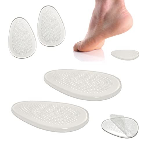 Almohadillas de gel para zapatos de mujer para talón de silicona fachadas, inflamación de las cortinas de Aquiles, talón de gel y cojín absorbente, protección (gel)