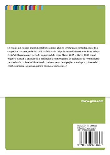 Alternativa de un programa de ejercicios para la rehabilitación de pacientes con hemiplejía