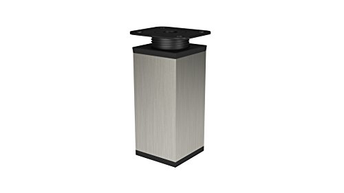 Alusfera Patas de Mesa de Metal Regulables en Altura para Muebles, Patas de sofá o zócalo, Perfil de Aluminio, 4 Unidades, 40 x 40 mm (150 mm, INOX), 4 x 40 x 40 x 150, 150 mm