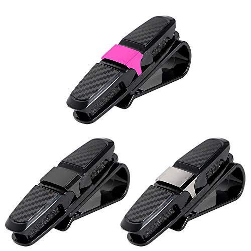 ALUYF 3 Piezas Soporte de Clip para Gafas de Sol para Visera de Coche Soport Gafas Coche Porta Gafas para Visera de Coche Clip de Soporte para Gafas de Sol de Coche Soportes para Gafas de Sol Coche