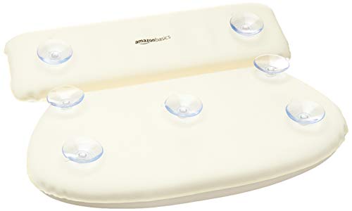 Amazon Basics - Almohada de cuello para la bañera con ventosas