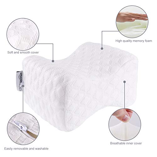 Amazon Basics - Almohada para piernas, 25 x 20 x 15 cm