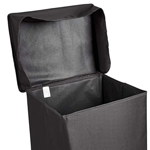 Amazon Basics – Carrito para la compra ligero y abatible, mango de 102 cm de altura, negro