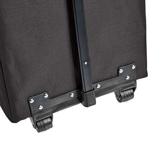 Amazon Basics – Carrito para la compra ligero y abatible, mango de 102 cm de altura, negro