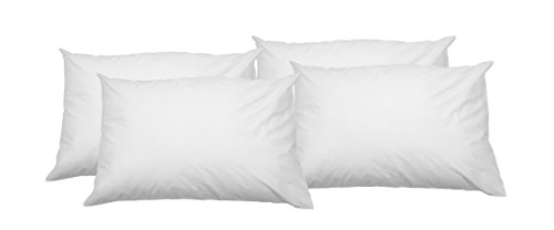 Amazon Basics - Funda de almohada suave con cremallera (100% algodón, 50 x 80 cm, 4 unidades)