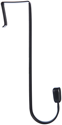 Amazon Basics - Gancho individual para colgar sobre la puerta, Negro