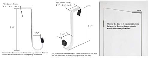 Amazon Basics - Gancho individual para colgar sobre la puerta, Negro