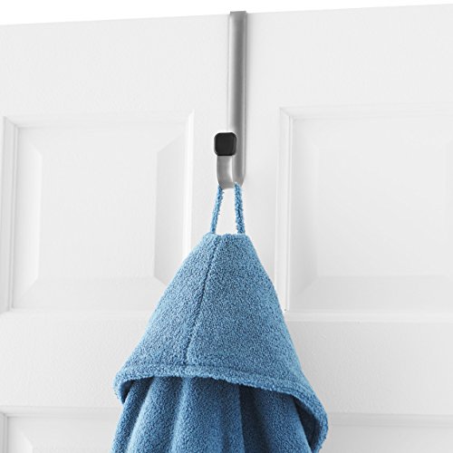 Amazon Basics - Gancho individual para colgar sobre la puerta, Negro
