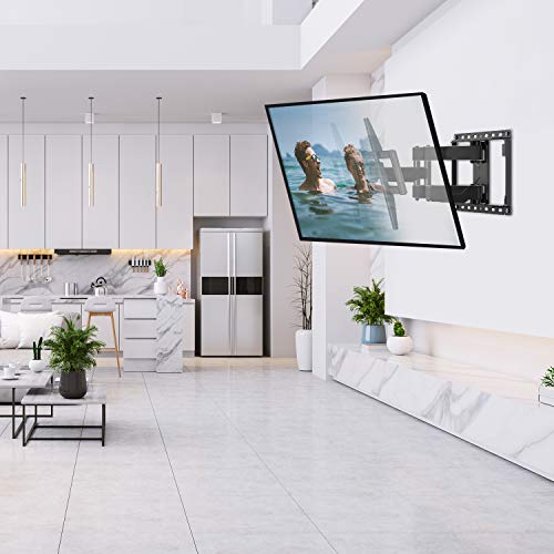Amazon Brand - Eono Soporte de Pared TV Giratorio Inclinable para Muchos 42-70 Pulgadas Televisores de LED, LCD, OLED con VESA Entre 200x100 y 600x400 mm y 45,5kg, Soporte TV de Articulado PL2617