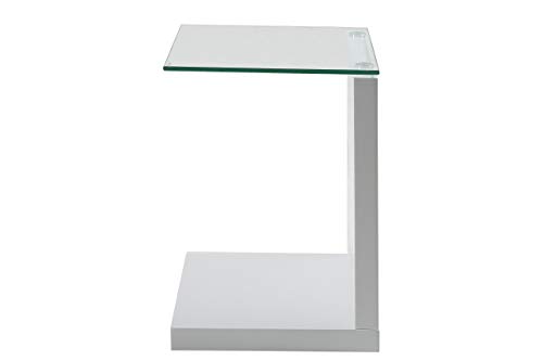 Amazon Brand - Movian Eibsee - Mesa auxiliar para lámpara, 35 x 40 x 50 cm (largo x ancho x alto), blanco
