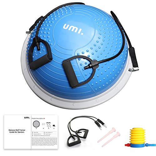 Amazon Brand - Umi - Balance Trainer Fitball Bola de Equilibrio para Entrenamiento 60cm con Inflador y Bomba para Fitness Gimnasio