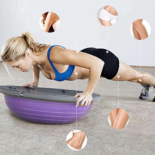 Amazon Brand - Umi - Balance Trainer Fitball Bola de Equilibrio para Entrenamiento 60cm con Inflador y Bomba para Fitness Gimnasio