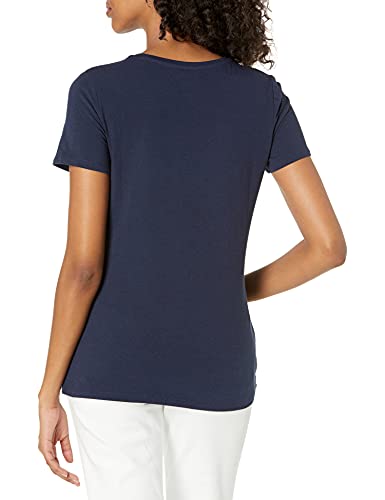 Amazon Essentials 2-Pack Tech Stretch Short-Sleeve Crew T-Shirt Athletic-Shirts, Azul Marino (Navy/Orchid), Medium