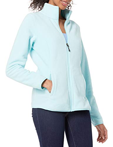 Amazon Essentials Chaqueta de Forro Polar con Cremallera Mujer ,Verde (aqua),Large