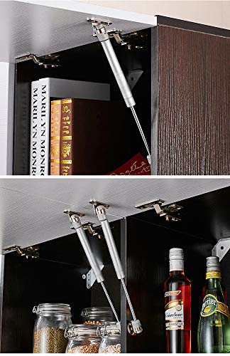 Amortiguador de gas,Resorte de gas,Pistones a Gas, Hidráulico Muebles Cocina Amortiguador Puertas Elevables Bisagras Resortes Armario con Tornillos Amortiguador Puertas 100N/22lb/10kg 265mm 2pcs